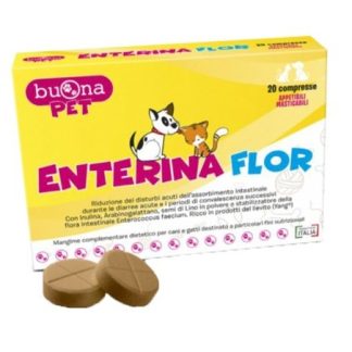 Steve Jones Enterina Flor 20 Compresse per la diarrea di cani e gatti