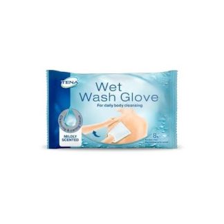 Tena Wet Wash Glove guanto per la pulizia 8 Pezzi