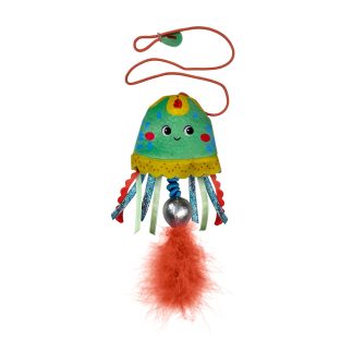 KONG Jellyfish Teaser – Interactive Cat Toy with Catnip, Bells, & Crinkle Sound