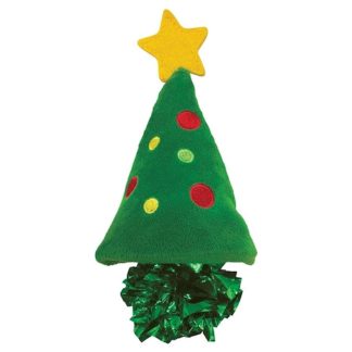KONG Holiday Crackles Christmas Tree Cat Toy