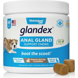 Glandex Anal Gland Support Peanut Butter Soft Chews for Dogs