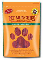 Pet Munchies Duck Breast Fillets 80g