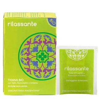 Erboristeria Magentina® Rilassante Tisana BIO Con Tiglio, Biancospino E Verbena 20 Filtri