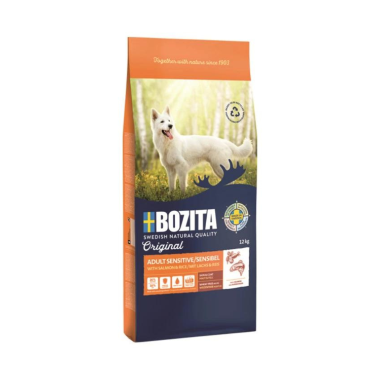 Bozita DOG ORIGINAL ADULT SENSITIVE SKIN&COAT 12 KG karma dla psów dorosłych