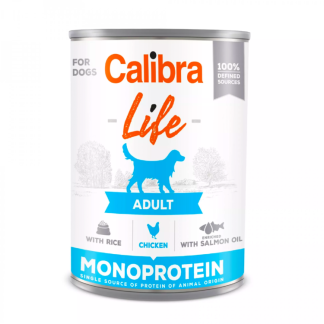 Calibra DOG LIFE ADULT CHICKEN WITH RICE 400G jednobiałkowa, bezglutenowa mokra karma z kurczakiem i ryżem dla psa
