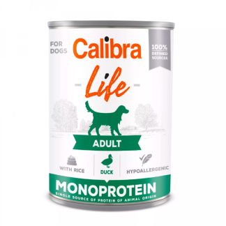 Calibra DOG LIFE ADULT DUCK WITH RICE 400 G lekkostrawna mokra karma z kaczką i ryżem dla psa