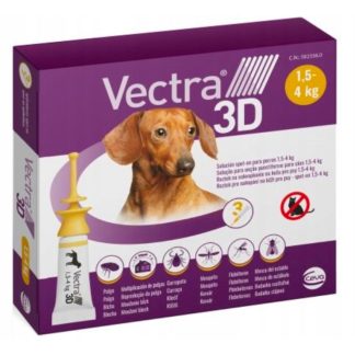 Ceva VECTRA 3D DLA PSÓW O WADZE 1,5-4 KG /3 PIPETY/