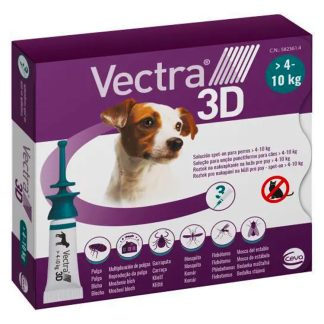Ceva VECTRA 3D DLA PSÓW O WADZE 4 – 10 KG /3 PIPETY/