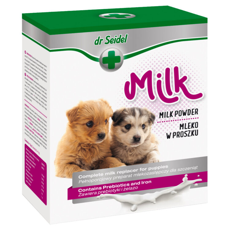 DermaPharm PEŁNOPORCJOWY PREPARAT MLEKOZASTĘPCZY DLA SZCZENIĄT 300 G dr Seidel (mleko+butelka+smoczki)