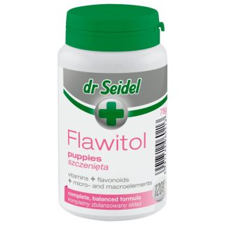 DermaPharm dr Seidel FLAWITOL DLA SZCZENIĄT 120 TABLETEK Zestaw witamin