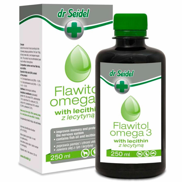 DermaPharm dr Seidel FLAWITOL OMEGA 3 Z LECYTYNĄ 250 ML olej z ryb na odporność