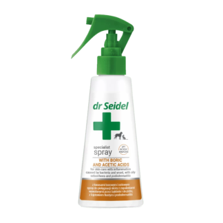Dermapharm dr Seidel SPECIALIST SPRAY Z KWASEM BOROWYM I OCTOWYM 100 ML na bakteryjne i grzybicze zapalenia skóry psów i kotów