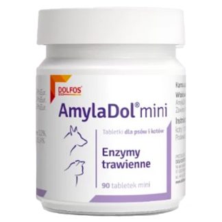 Dolfos CANIS/CAT AMYLADOL MINI 90 TABLETEK enzymy trawienne dla małych psów i kotów