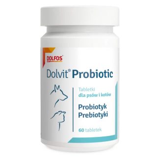 Dolfos DOLVIT PROBIOTIC 60 TABLETEK probiotyk i prebiotyk dla psów i kotów