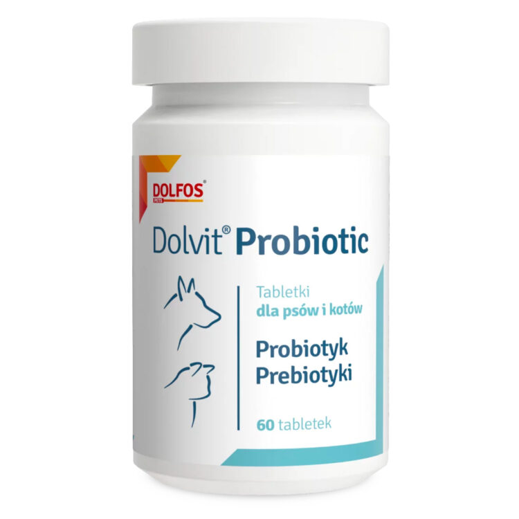 Dolfos DOLVIT PROBIOTIC 60 TABLETEK probiotyk i prebiotyk dla psów i kotów