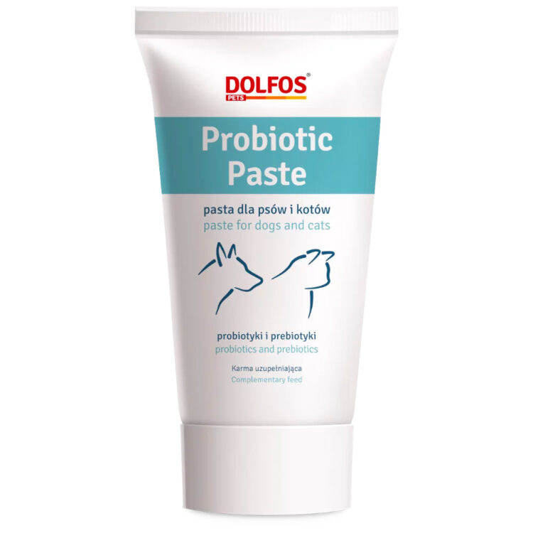 Dolfos PROBIOTIC PASTE 50 G prawidłowe funkcjonowanie przewodu pokarmowego u psów i kotów