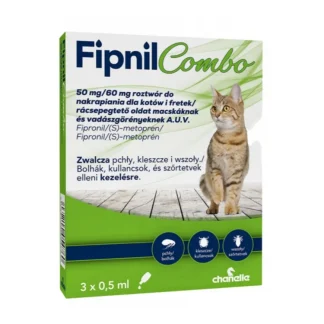 Orion Pharma FIPNIL COMBO KOT 50MG/60MG 3 PIPETY krople przeciw pchłom, kleszczom i wszołom (dla kotów i fretek)