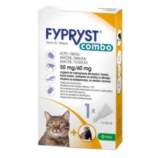 Krka FYPRYST COMBO 50/60 MG KOT 1 SZT krople na pchły, kleszcze i wszoły