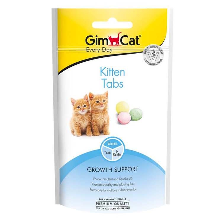 GimCat KITTEN TABS 40 G wspomagają rozwój kociąt