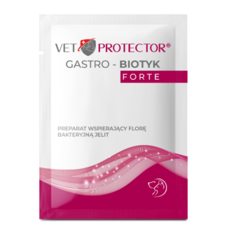 JM Sante VET PROTECTOR GASTRO – BIOTYK FORTE (saszetka 3 g) dla psów i kotów w trakcie biegunek i podczas przyjmowania antybiotyków