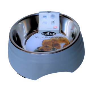 Kruuse MISKA MELAMINOWA RIPPLE, SZARA, M BUSTER