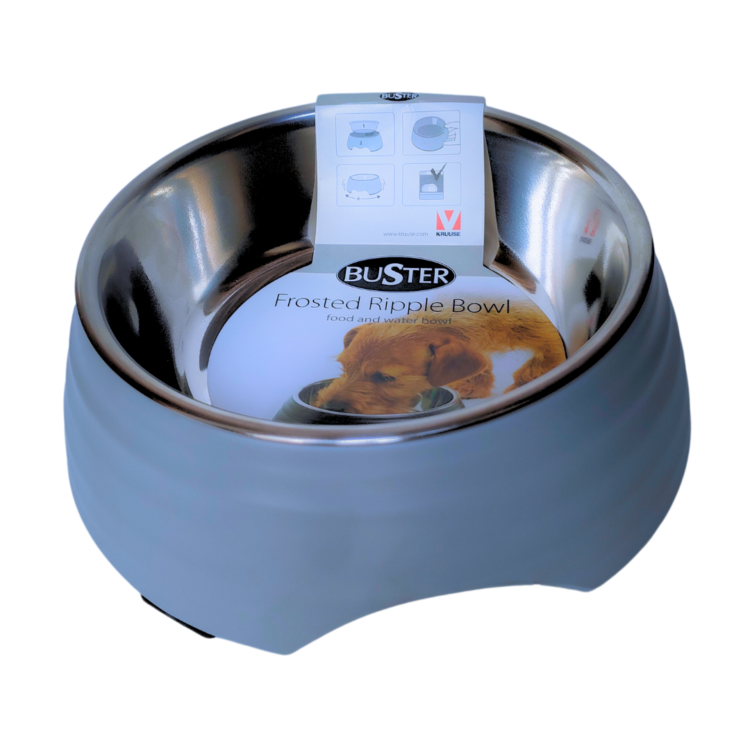 Kruuse MISKA MELAMINOWA RIPPLE, SZARA, M BUSTER