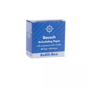 Bausch .008 (200 microns) Blue Articulating Paper 300 Strips Refill Box BK1001