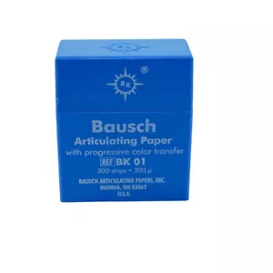 Bausch .008 (200 microns) Blue Articulating Paper Strips, 300 Strips BK01