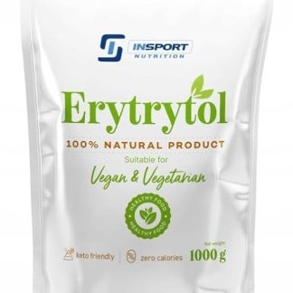 INSPORT Nutrition - Eritritolo - Prodotto naturale - Vegan - Senza additivi - Keto-friendly - Alternativa allo zucchero - 0 calorie - Confezione a prova di perdite con cerniera - 1kg