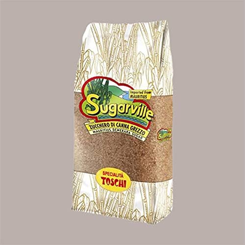 Lucgel Zucchero di Canna Grezzo Qualità Demerara Mauritius Sugarville Toschi - 1 Kg -