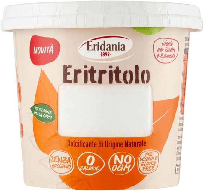 Eridania Eritritolo Dolcificante di Origine Naturale, Senza Calorie, NO OGM, Per Vegani, Senza Glutine 270g