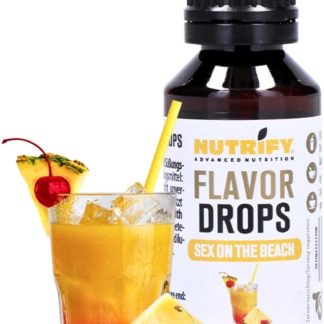NUTRIFY Flavor Drops Sex on the Beach 30 ml, gocce aromatiche senza calorie, più sapore in alimenti e bevande, senza zucchero, senza grassi, vegano, senza coloranti artificiali