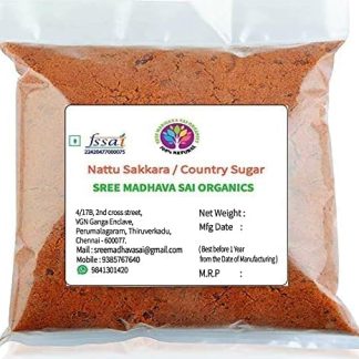 AOZA Sree Madhava Sai Organic Naatu Sakkarai | Zucchero di campagna | Polvere di Jaggery | Zucchero di canna di campagna - 100 grammi