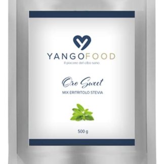 YANGO FOOD - Oro Sweet - Dolcificante Naturale a base di Eritritolo e Stevia Mix - Zero Calorie - Zero Indice Glicemico - 500g
