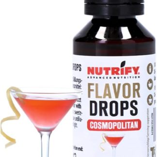 NUTRIFY Flavor Drops Cosmopolitan 30 ml, gocce aromatiche senza calorie, più sapore in alimenti e bevande, senza zucchero, senza grassi, vegano, senza coloranti artificiali, aroma Cosmopolitan