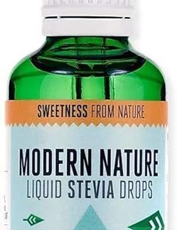Modern Nature Liquid STEVIA Drops Sweetener 50ml - Liquido Stevia Dolcificante Gocce - Zero calorie Zucchero zero - Stevia Leaf Sweetener - Keto - Diabetico - Vegano - Paleo