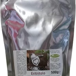ERITRITOLO puro 500g in polvere Vegan | Dolcificante 100% Naturale alternativa allo Zucchero | Formato in polvere ideale per Keto | Facile da digerire, NO OGM, Vegan, Gluten Free | E968 Dan shen