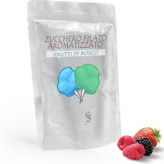 Zucchero aromatizzato - frutti di bosco - per zucchero filato da 500 g (blu)