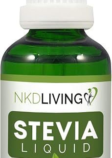 NKD Living Gocce di Stevia Liquida Pure 50ml – Stevia Pura, Senza Sapori Aggiunti – con contagocce in vetro