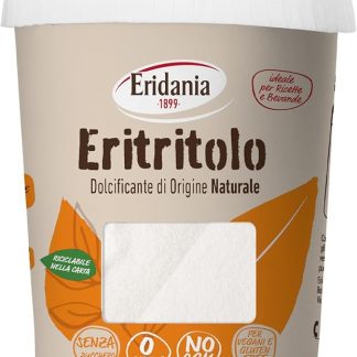 Eridania Eritritolo, Dolcificante di Origine Naturale, Sostituto dello Zucchero, per Ricette e Bevande, per Addolcire Frutta Fresca, Dolci, Yogurt, Senza Calorie e OGM, Per Vegani, Gluten Free, 400 g