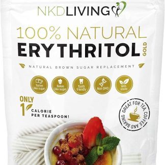 NKD Living Eritritolo GOLD 500g – Alternativa allo Zucchero di Canna Naturale con Stevia