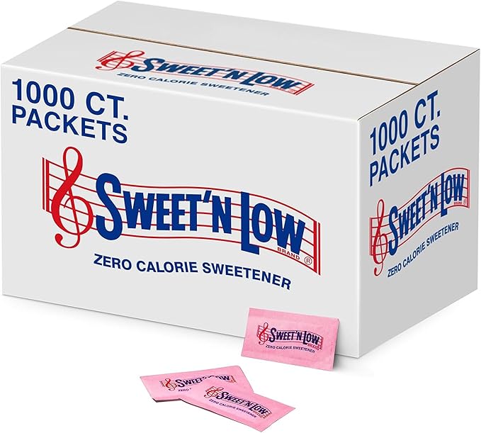 Sweet'N Low Zero Calorie Sweetener Packets, 1000 Ct, Non GMO, Kosher & Gluten Free, Low Glycemic Index, Individual Tea and Coffee Sweetener Packets