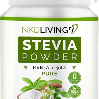 Polvere di Stevia pura al 100% NKD Living, Reb-A 98% (25g)