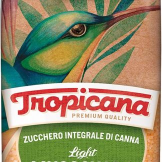 Tropicana, Zucchero di Canna Integrale Light, Ideale come Dolcificante per Bevande o per Dolci, Sapore Dolce e Speziato con Aroma Intenso, Per una Dieta Sana e Bilanciata, 500 gr