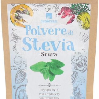 Erbavoglio Polvere di Stevia Scura - 125 g - Alimento convenzionale - Dolcificante naturale senza calorie, ideale per aggiungere dolcezza alle tue preparazioni senza zuccheri aggiunti.