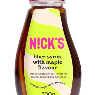 NICKS Fiber Syrup, Sciroppo di fibra con sapore di miele, dolcificante alternativo allo zucchero, senza zuccheri aggiunti (300 g)