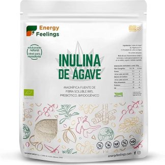 Energy Feelings Inulina da Agave in Polvere BIO | Prebiotico | Dolcificante Naturale Ipocalorico Senza Glutine e Senza Zucchero | Inulina Biologica 1Kg