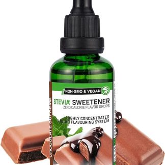 Stevia liquida I Offerta super risparmio 5x50ml (crema di cioccolato, vaniglia bourbon, latte di cocco, fragole fruttate, banane mature) Gusto liquido, Gocce aromatizzanti e dolcificante