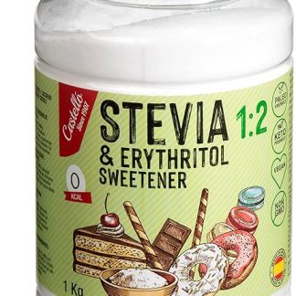 Dolcificante Stevia + Eritritolo 1:2 | 1g = 2g zucchero | Sostituto dello Zucchero con gusto 100% Naturale - 0 Calorie - 0 Indice Glicemico - Keto e Paleo - 0 Carboidrati - Castello since 1907-1 kg