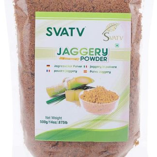 SVATV Jaggery Powder, Gur Powder tritato a mano | Dolcificante naturale | Zucchero di canna | Sostituto indiano della canna da zucchero | Senza conservanti | Senza aromi artificiali - 500g
